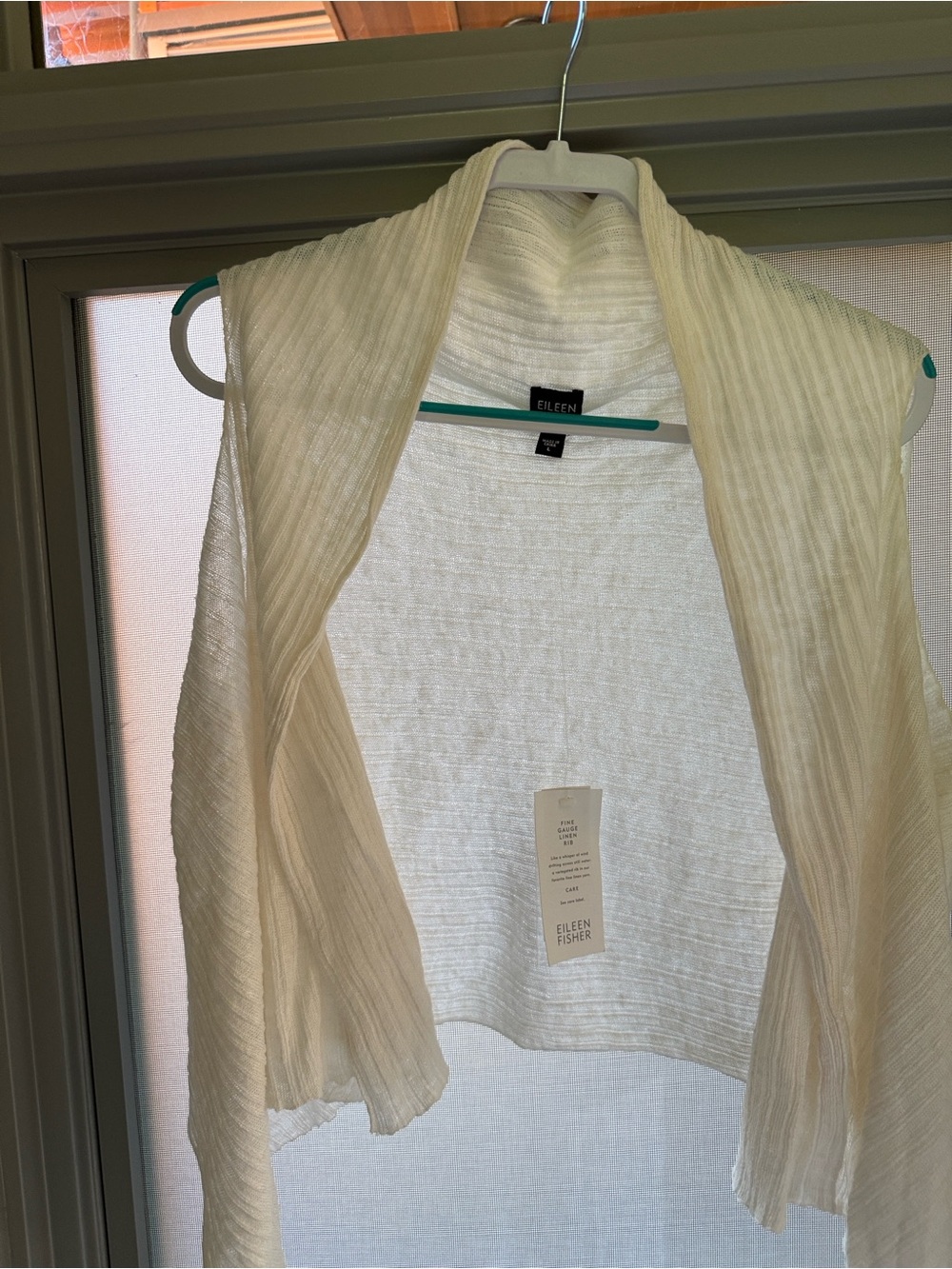 Eileen Fisher NWT Sleeveless Cardigan-L